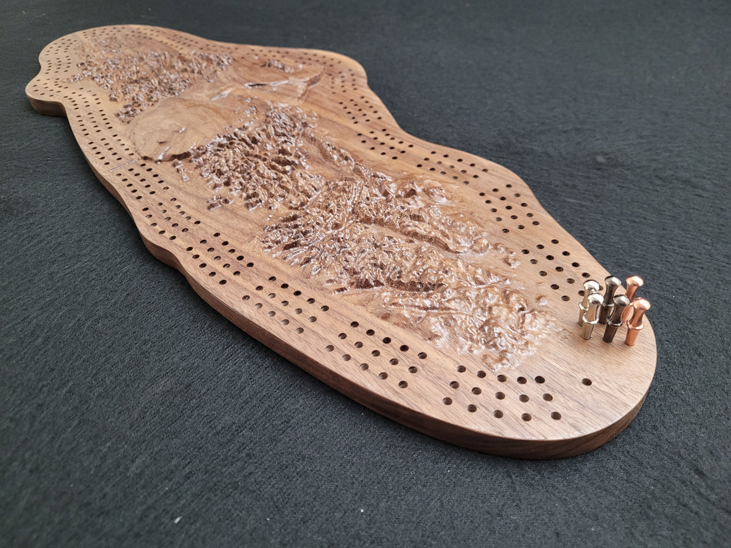 Owl Island - 3D Relief Cribbage Board