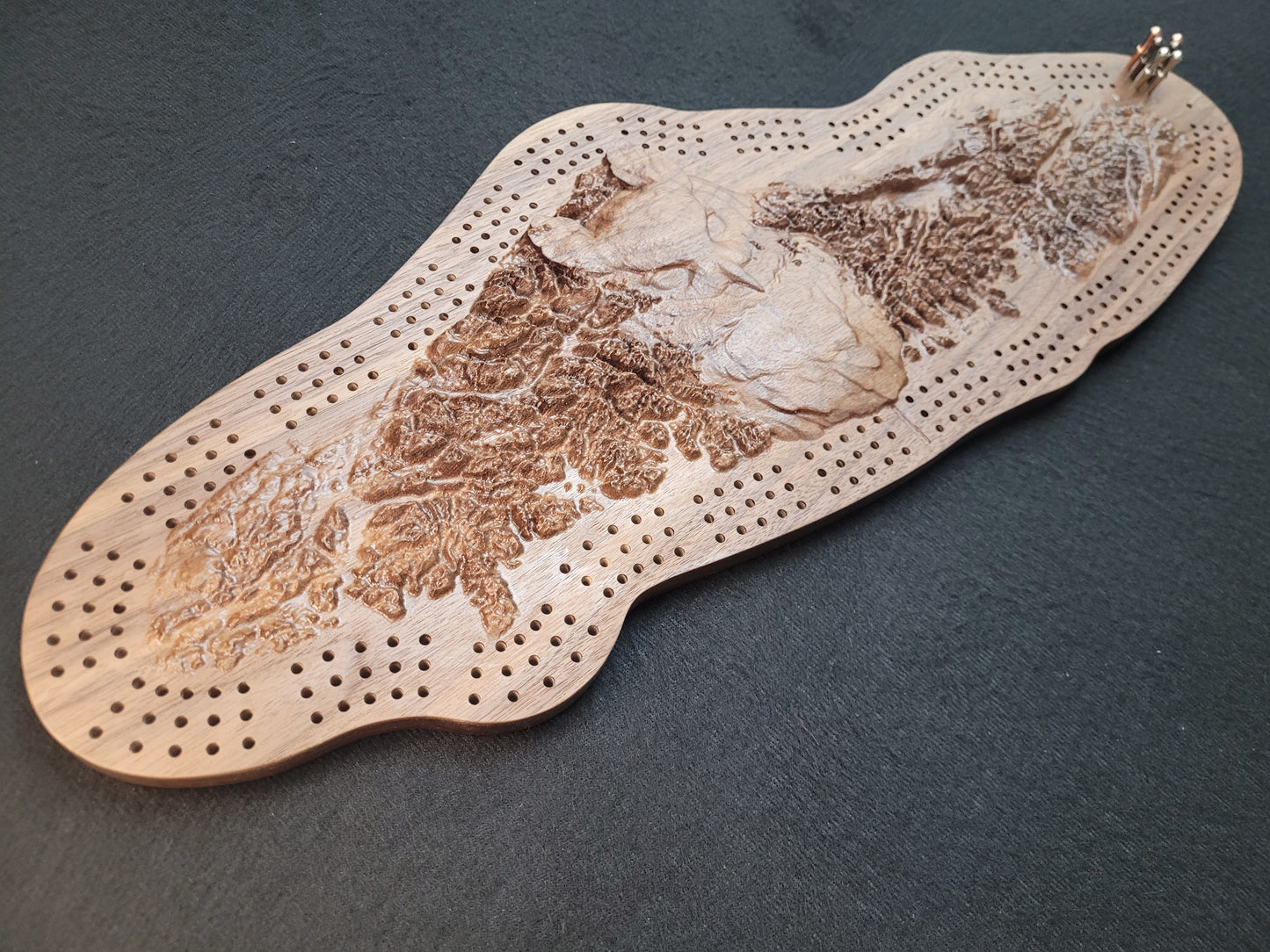 Owl Island - 3D Relief Cribbage Board