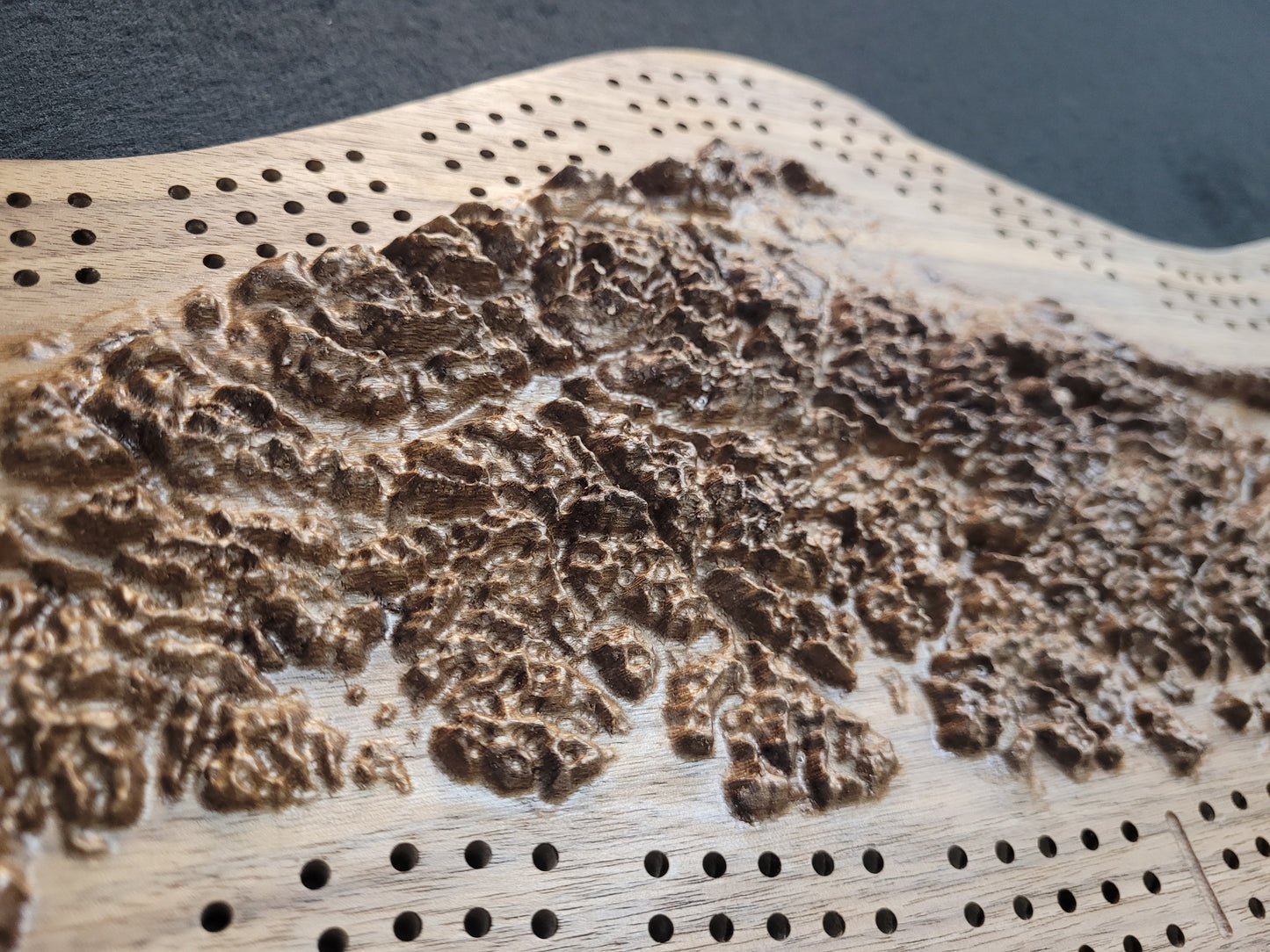 Vancouver Island Cribbage in Black Walnut - 21"