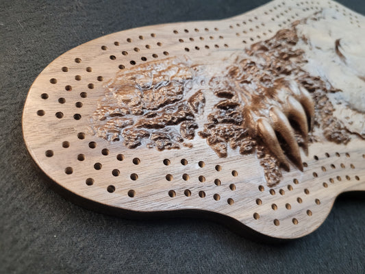 Grizzly Island Cribbage in Black Walnut