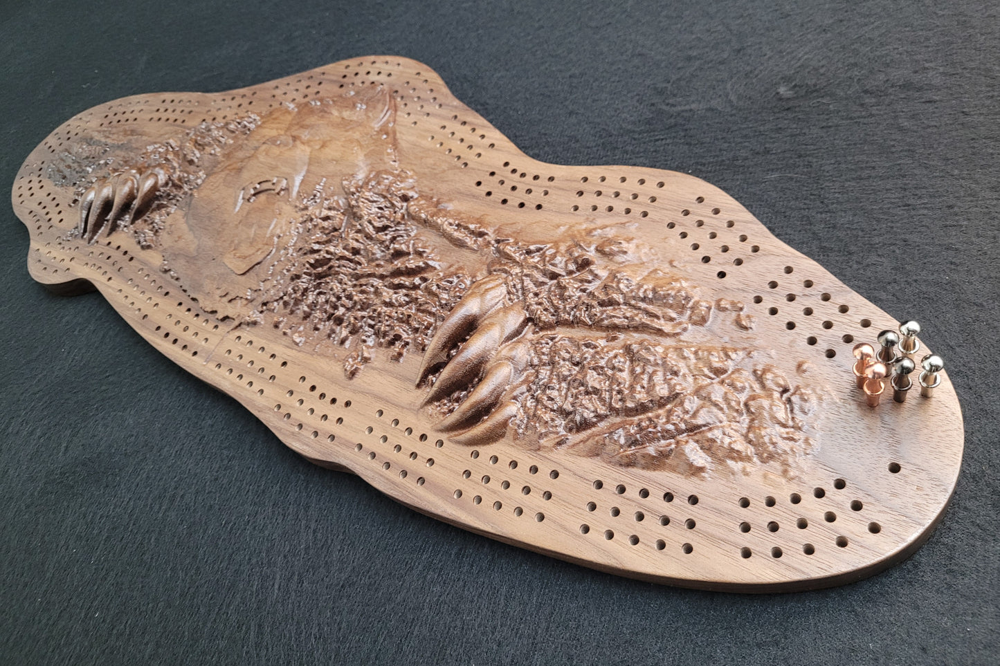 Grizzly Island Cribbage in Black Walnut