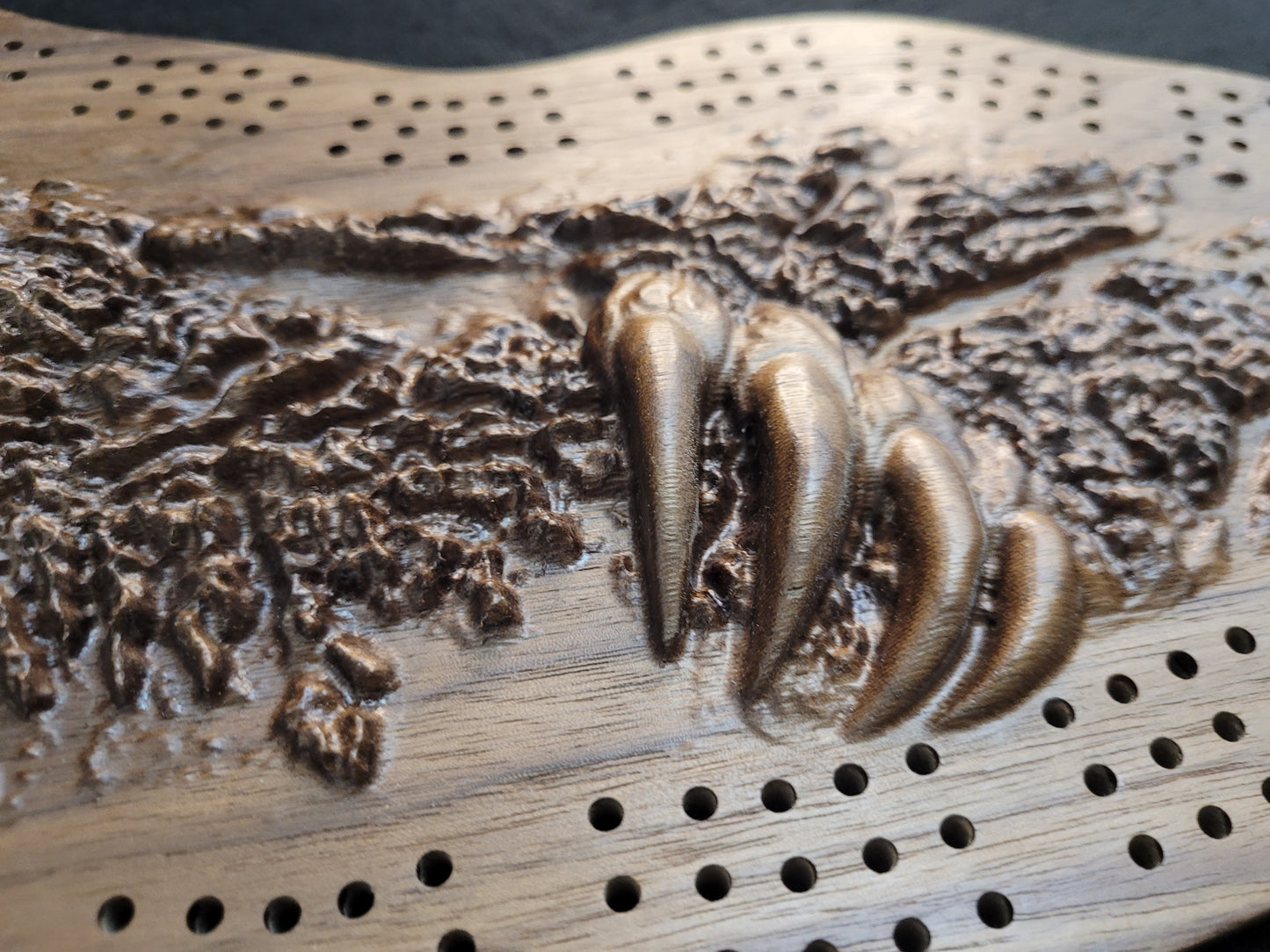 Grizzly Island Cribbage in Black Walnut