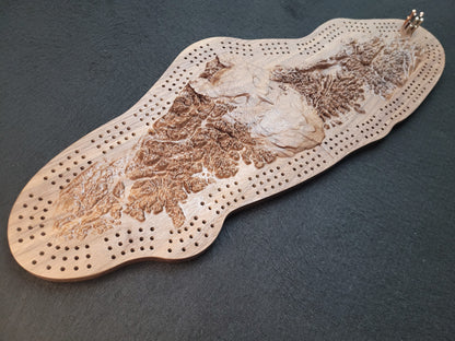 Owl Island - 3D Relief Cribbage Board