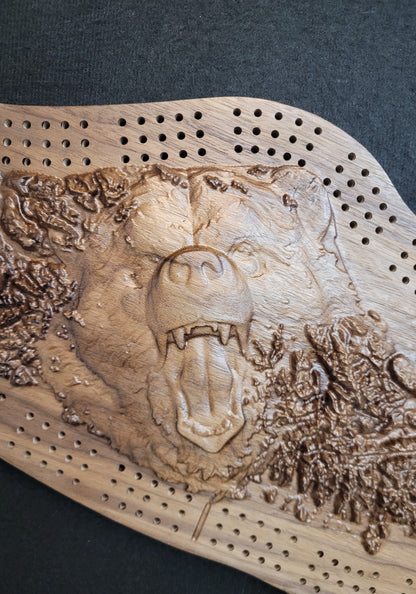 Grizzly Island Cribbage in Black Walnut