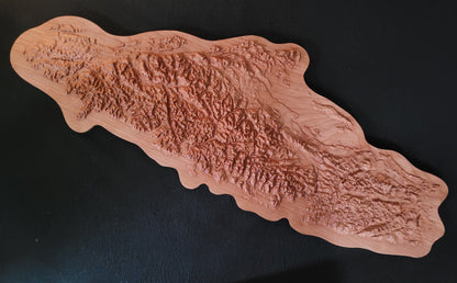 3 foot Vancouver Island Topograhic in Cherry