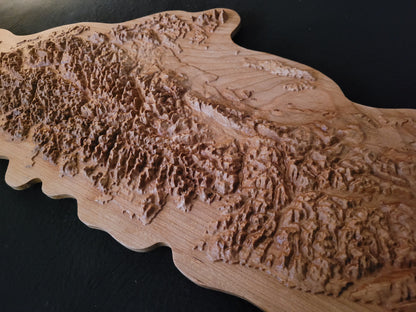 3 foot Vancouver Island Topograhic in Cherry