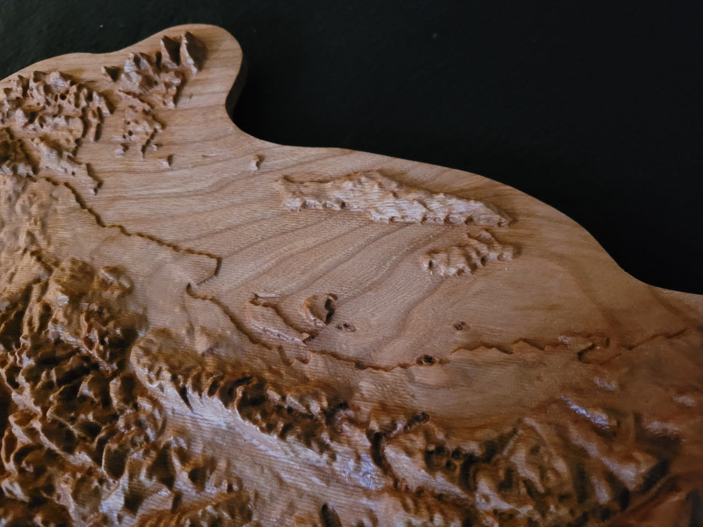 3 foot Vancouver Island Topograhic in Cherry